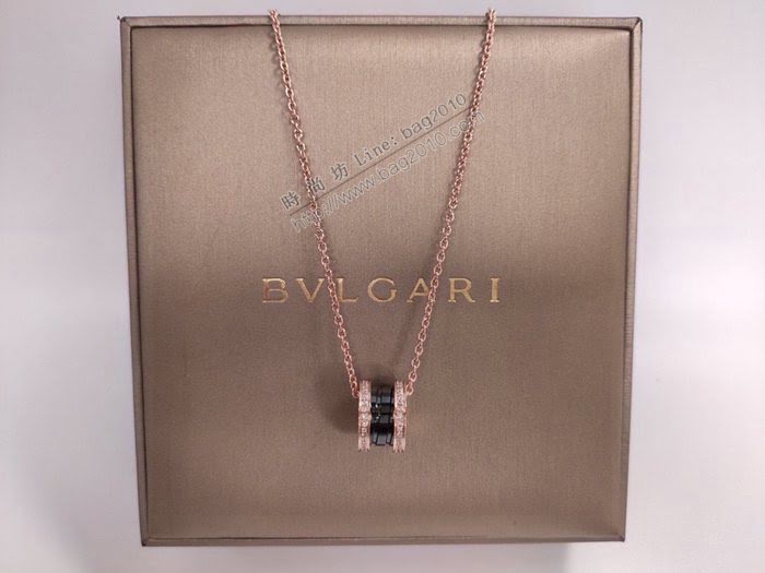 Bvlgari飾品 寶格麗高品質新款黑白陶瓷鑲鑽項鏈  zgbq3307